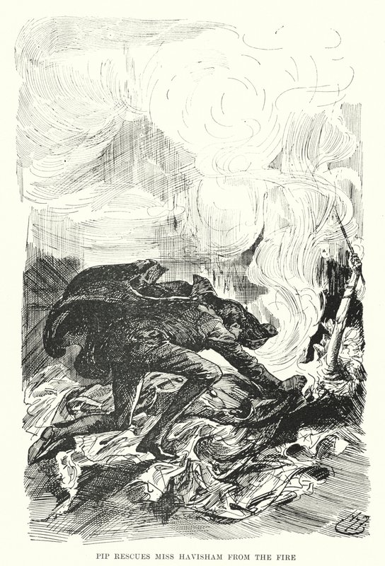 查尔斯·狄更斯（Charles Dickens）的《远大前程》插图（石版画） 作者 哈里·弗尼斯（Harry Furniss）