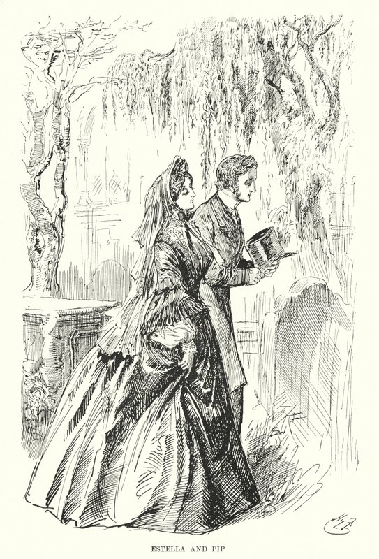 查尔斯·狄更斯（Charles Dickens）的《远大前程》插图（石版画） 作者 哈里·弗尼斯（Harry Furniss）