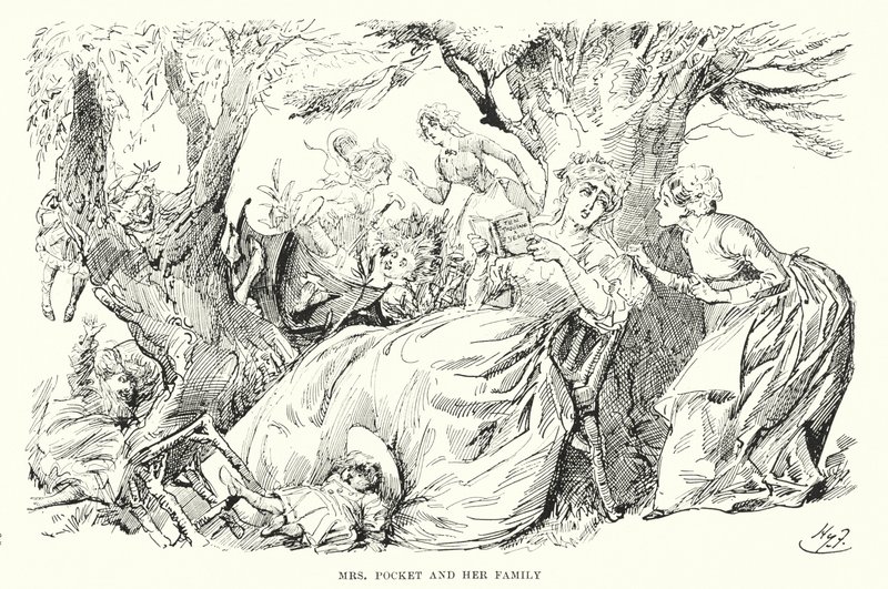 查尔斯·狄更斯（Charles Dickens）的《远大前程》插图（石版画） 作者 哈里·弗尼斯（Harry Furniss）