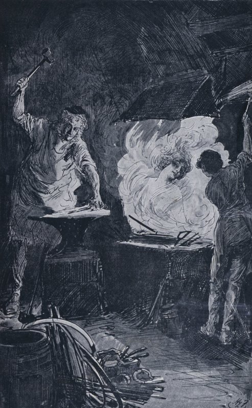 Illustration for Great Expectations by Charles Dickens (litho) 作者 哈里·弗尼斯（Harry Furniss）