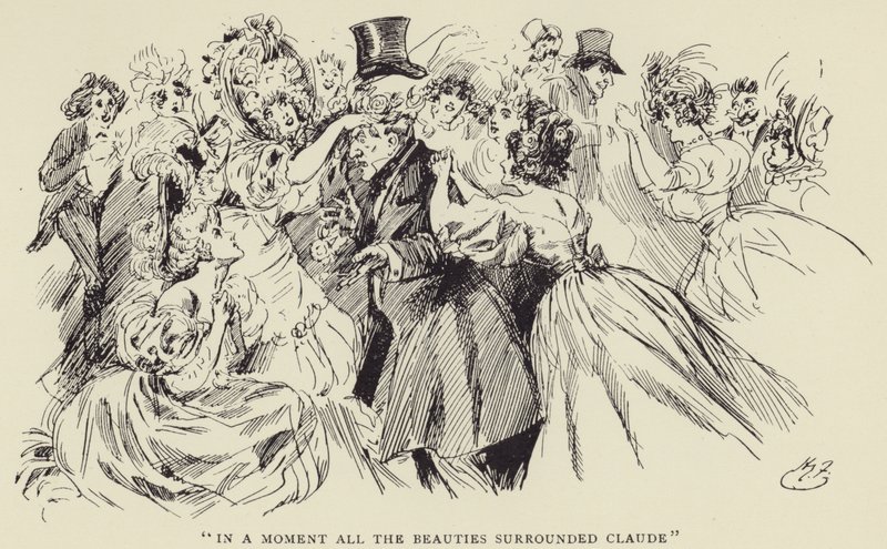 在片刻中，所有美女都围绕着克劳德 作者 哈里·弗尼斯（Harry Furniss）