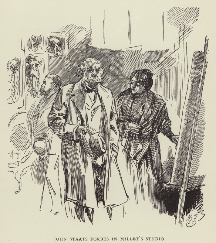 John Staats Forbes in Millets Studio 作者 哈里·弗尼斯（Harry Furniss）