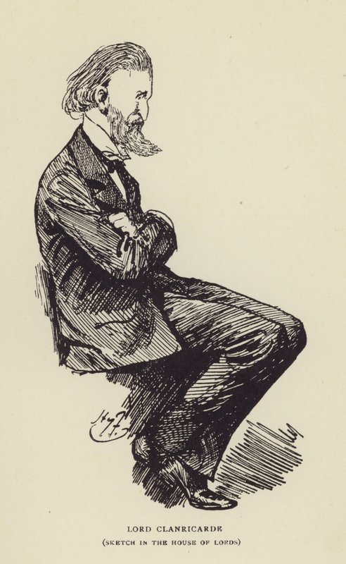 Clanricarde勋爵，在上议院中草绘 作者 哈里·弗尼斯（Harry Furniss）