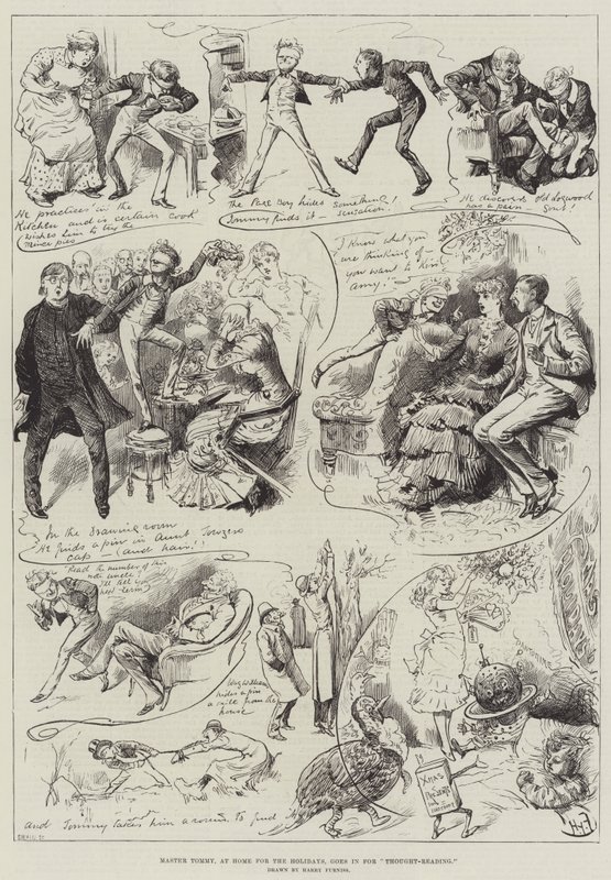 汤米大师，在家度假，参加思想阅读 作者 哈里·弗尼斯（Harry Furniss）