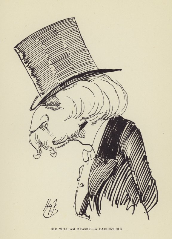威廉·弗雷泽爵士，漫画 作者 哈里·弗尼斯（Harry Furniss）