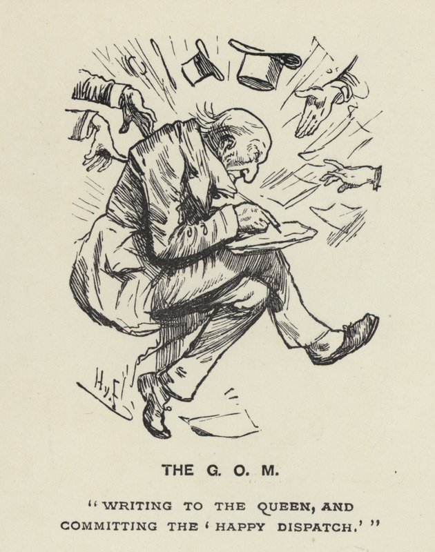 The Grand Old Man - GOM - W E Gladstone (石版画) 作者 哈里·弗尼斯（Harry Furniss）