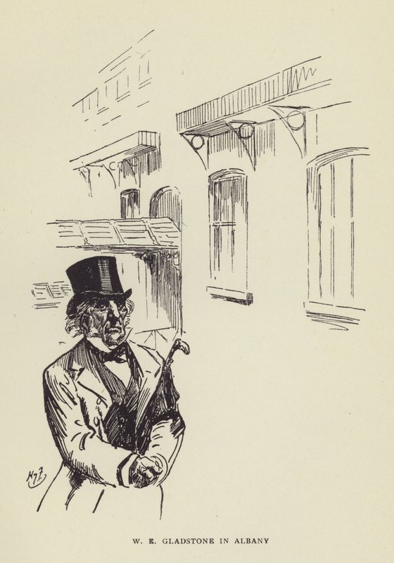 我们在奥尔巴尼的格拉德斯通 作者 哈里·弗尼斯（Harry Furniss）