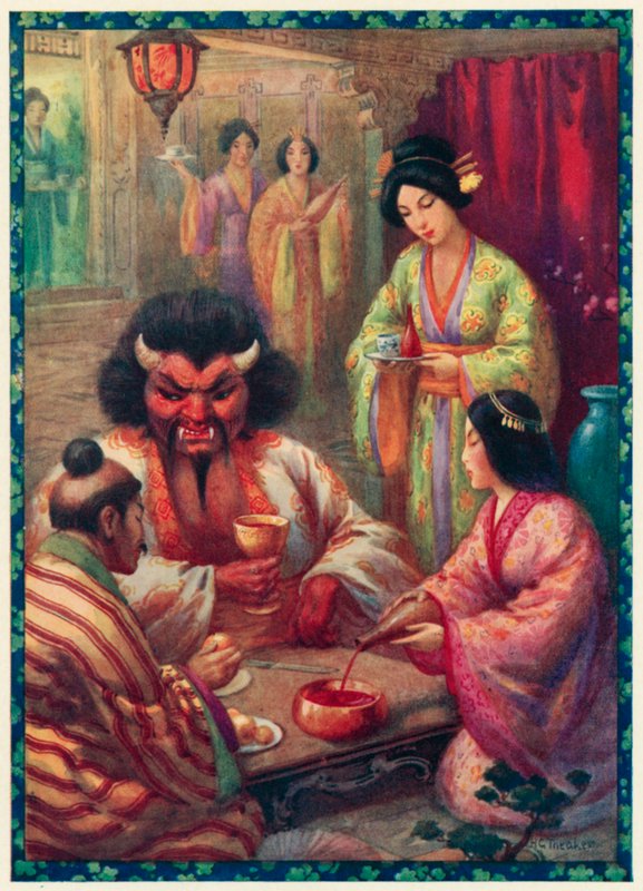 一场盛宴即将在他们面前展开（彩色石版画） 作者 哈里·乔治·西克