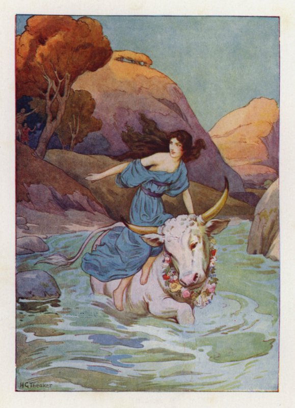 木星坠入大海，游向远方（彩色石版画） 作者 哈里·乔治·西克