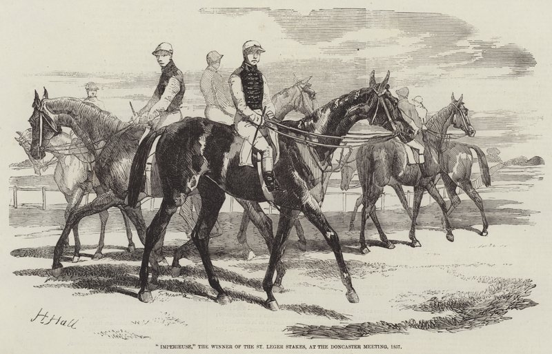 在1857年唐卡斯特会议上，St Leger Stakes的获胜者Imperieuse 作者 哈里·霍尔