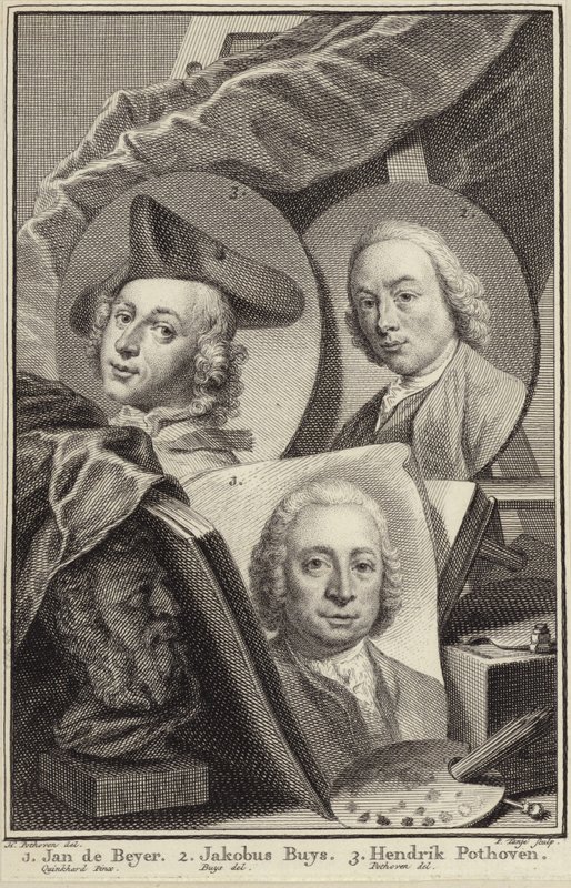 Jan de Beijer，Jacobus Buys和Hendrik Pothoven的肖像 作者 亨德里克·波多芬