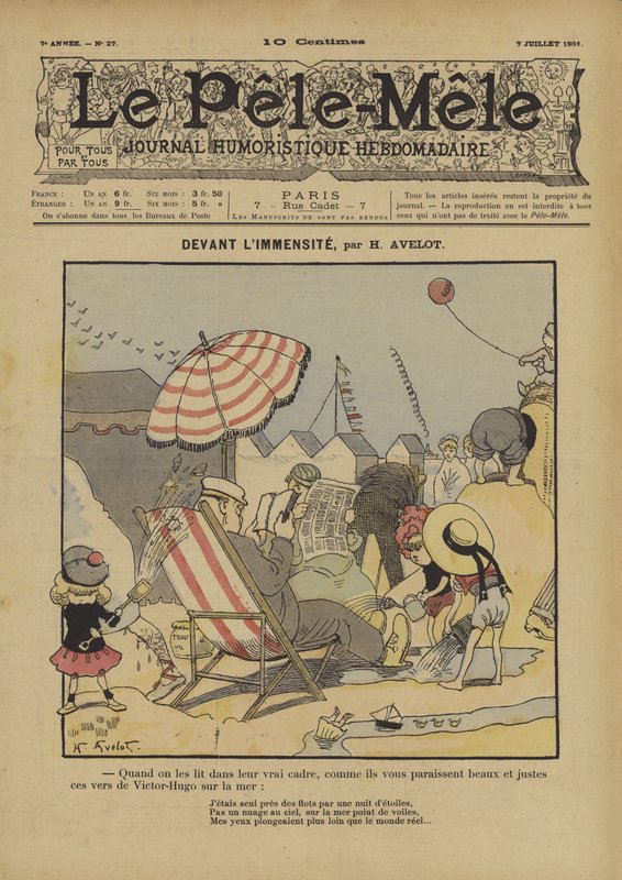 在limmensite之前。 Pele-Mele的插图，1901年 作者 亨利·阿夫洛特（Henri Avelot）