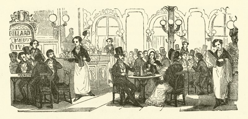 The Coffee-House Waiter (engraving) 作者 Henri Bonaventure（之后）Monnier