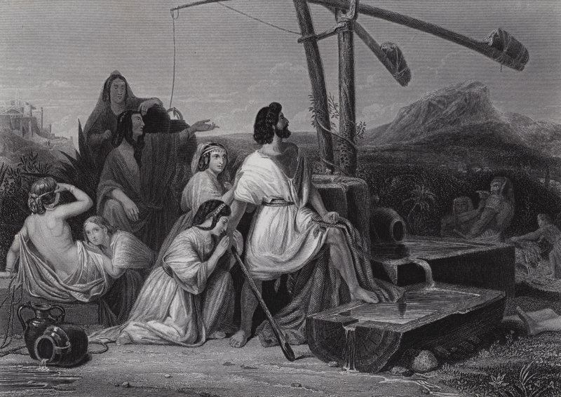 Moses in the land of Midian (engraving) 作者 亨利·弗雷德里克（后）肖平