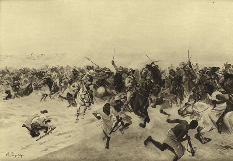 奥姆杜尔曼战役，1899年（凹版印刷） 作者 亨利·路易斯·杜普雷