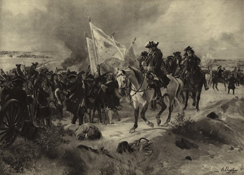 Ramillies之战，1706年（凹版印刷） 作者 亨利·路易斯·杜普雷