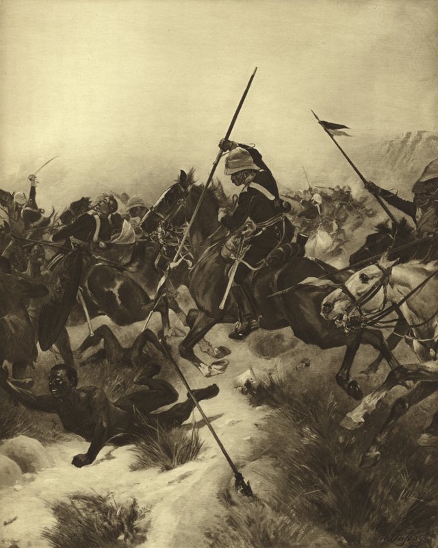 乌伦迪战役，1879年（凹版印刷） 作者 亨利·路易斯·杜普雷
