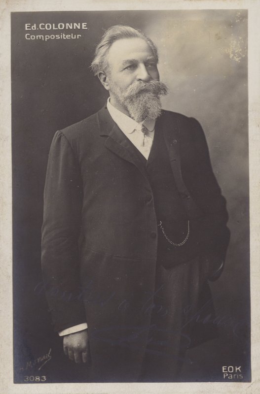 Edouard Colonne，法国指挥家和小提琴家（1838-1910 年）（黑白照片） 作者 亨利·曼努埃尔（Henri Manuel）