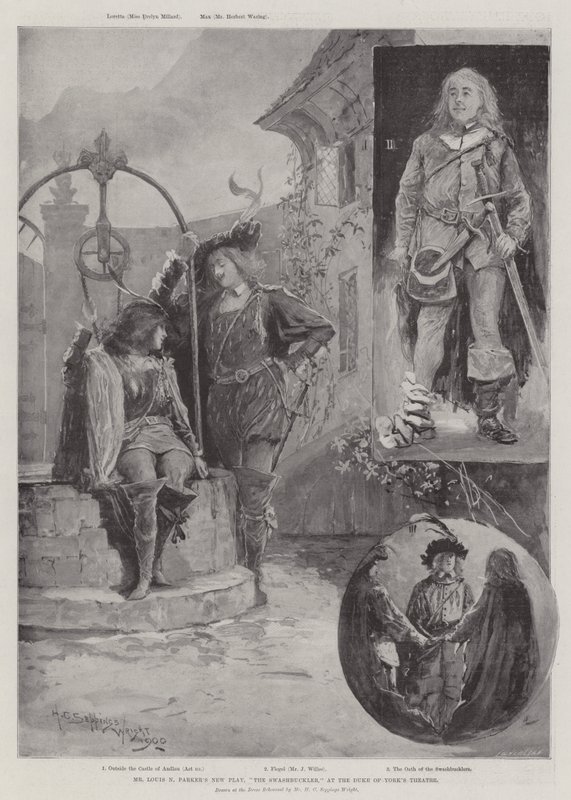 路易斯N帕克先生的新剧“The Swashbuckler”，在约克公爵剧院 作者 亨利·查尔斯·塞普金斯·赖特