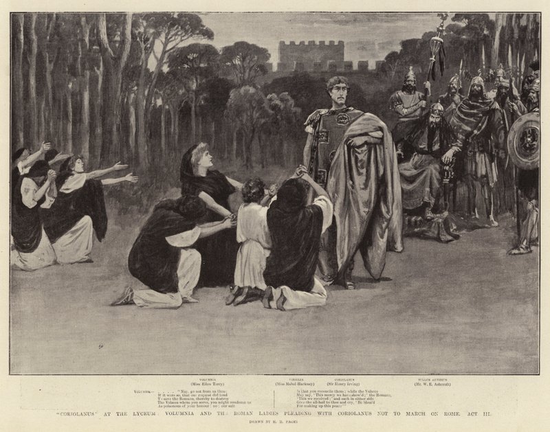 Lyceum，Volumnia和罗马女士的Coriolanus在Coriolanus上恳求三月不在罗马，第三幕 作者 佩吉特亨利万豪酒店