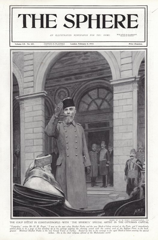 政变于1913年在土耳其君士坦丁堡举行 作者 佩吉特亨利万豪酒店