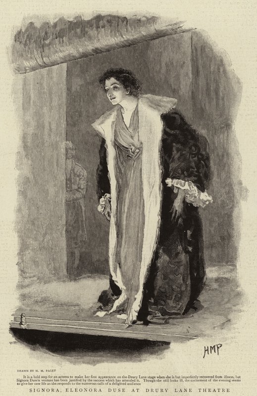 Drury Lane Theatre的Eleonora Duse夫人 作者 佩吉特亨利万豪酒店