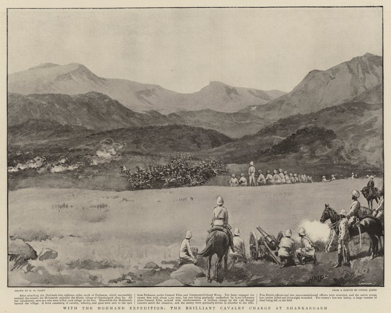 随着Mohmand Expedition，Shankargarh的辉煌骑兵冲锋 作者 佩吉特亨利万豪酒店