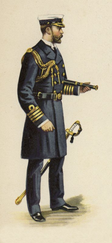 康沃尔公爵和约克在他的海军服役期间，1892年（chromolitho） 作者 亨利·佩恩
