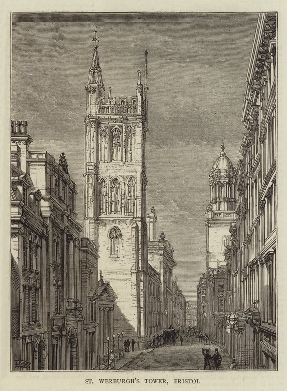 St Werburgh&39;s Tower，布里斯托尔 作者 亨利威廉布鲁尔