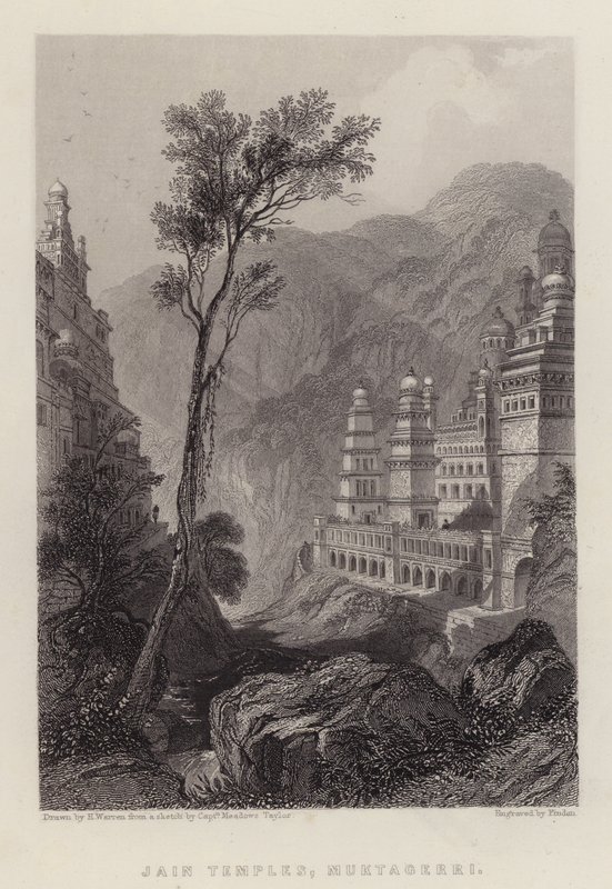 Jain Temples, Muktagerri (colour litho) 作者 亨利·沃伦（后）