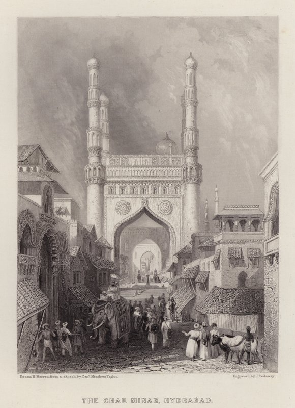 Char Minar，Hydrabad（彩色石版画） 作者 亨利·沃伦（后）