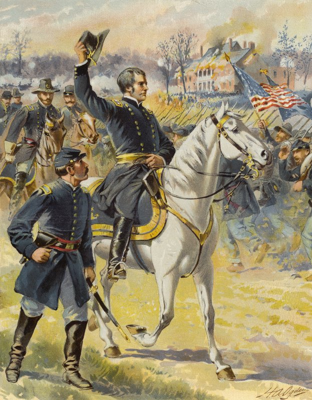 1863年5月3日在Chancellorsville的胡克 作者 亨利·亚历山大·奥格登