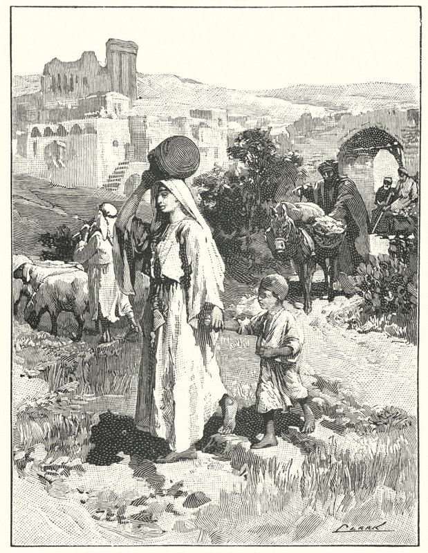 A Samaritan village (litho) 作者 亨利·安德鲁·哈珀