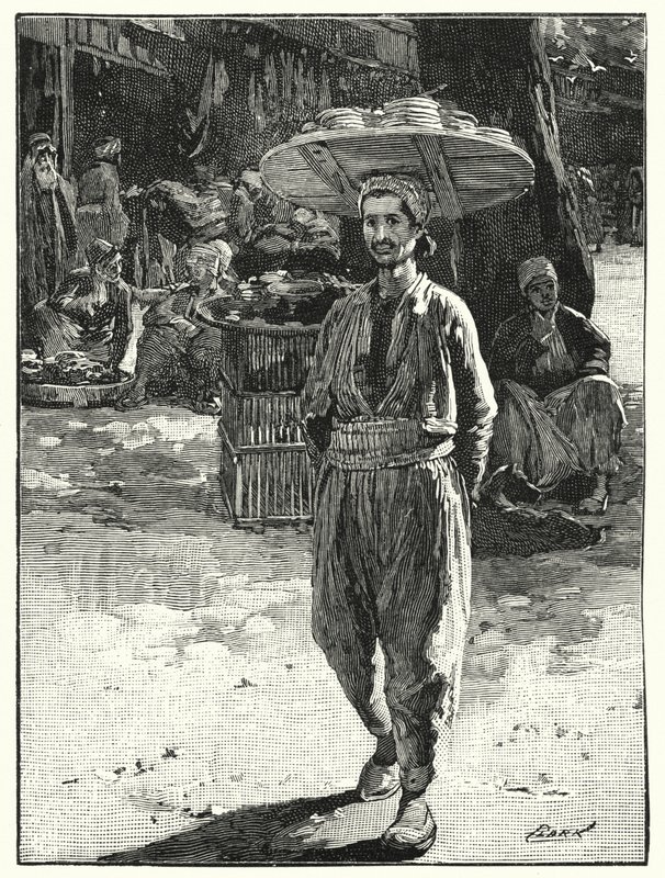 Eastern baker with basket on his head (litho) 作者 亨利·安德鲁·哈珀