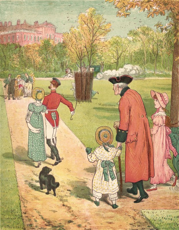 Running to See the Princess (colour litho) 作者 亨利·赫瑟灵顿·埃默森