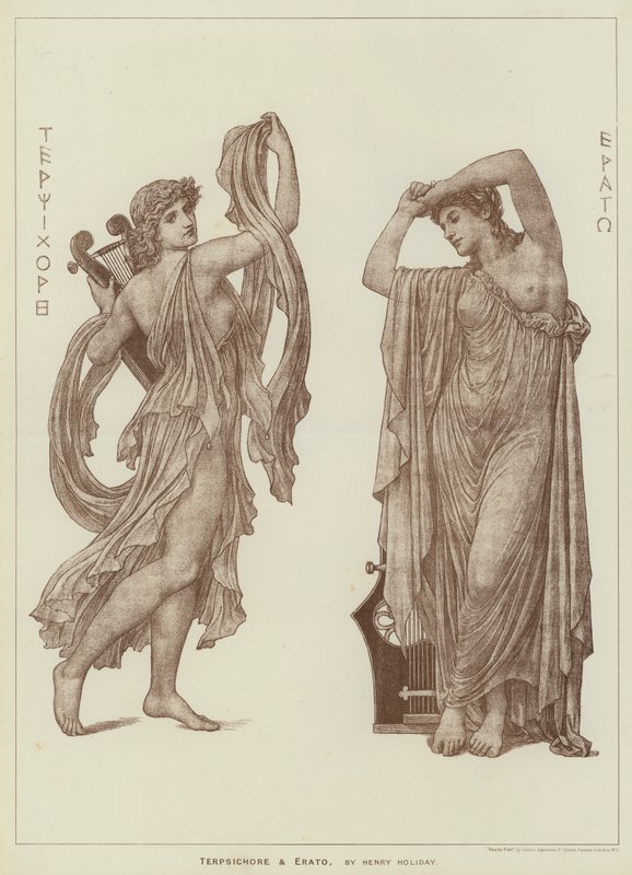 Terpsichore and Erato, by Henry Holiday (雕刻) 作者 亨利·假日