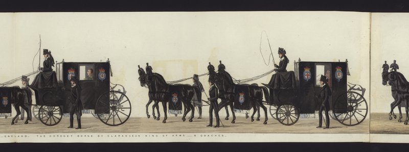 惠灵顿公爵Arthur（有色aquatint）整个葬礼队伍全景的一部分 作者 小亨利和萨拉·阿尔肯