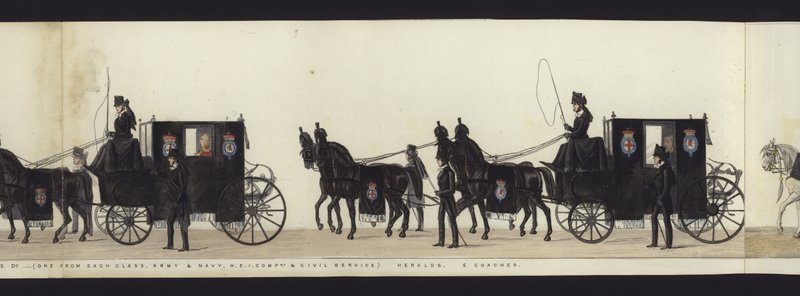 Part of the Panoramic View of the Entire Funeral Procession of Arthur, Duke of Wellington (coloured aquatint) 作者 小亨利和萨拉乔治奥古斯都阿尔肯
