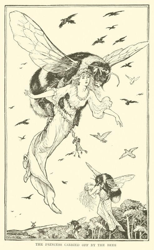 被蜜蜂抱走的公主（雕版画 作者 亨利·正义·福特