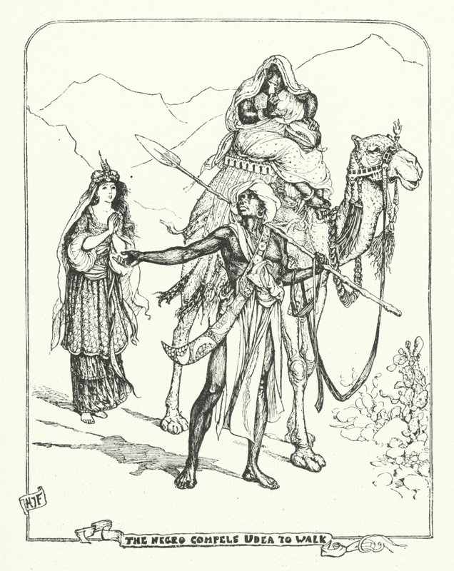 黑人迫使乌迪尔行走（雕刻）。 作者 亨利·正义·福特