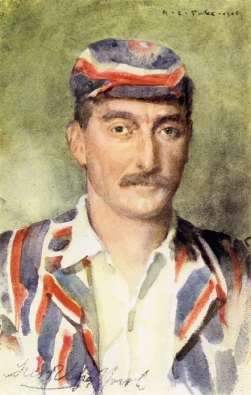 Frederick Robert "Fred" Spofforth, The Demon Bowler (colour litho) 作者 亨利·斯科特·图克