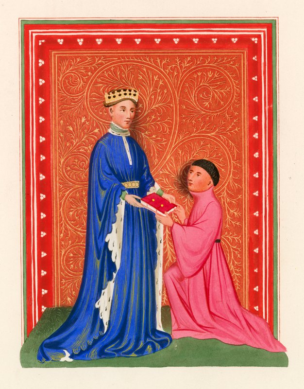 Occleve将他的书呈现给Henry V，c 1410 作者 亨利·肖
