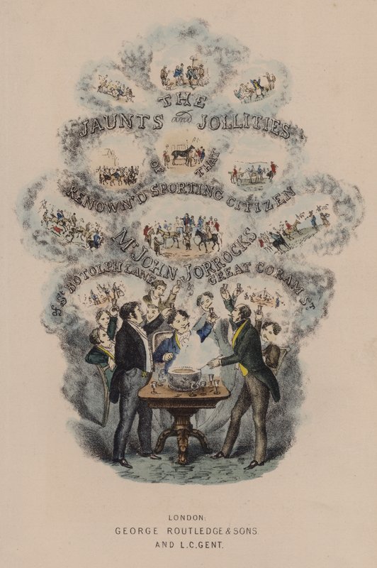 Title-page illustration for Jorrocks Jaunts and Jollities (colour litho) 作者 亨利·托马斯（之后）阿尔肯