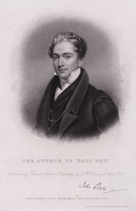 John Poole，英国剧作家，Paul Pry（版画）的作者 作者 亨利·威廉（Pickersgill）