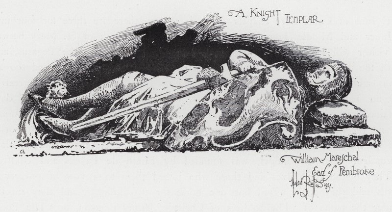 A Knight Templar, William Mareschal, Earl of Pembroke (engraving) 作者 赫伯特（后）雷尔顿