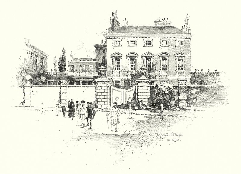Chesterfield House, London, in 1790 (litho) 作者 赫伯特（后）雷尔顿
