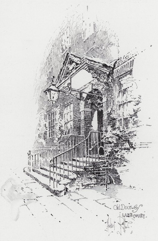 Old Doorway, Lamb Court (engraving) 作者 赫伯特（后）雷尔顿