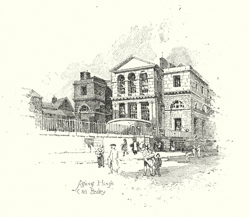 Sessions House, Old Bailey, London (litho) 作者 赫伯特（后）雷尔顿