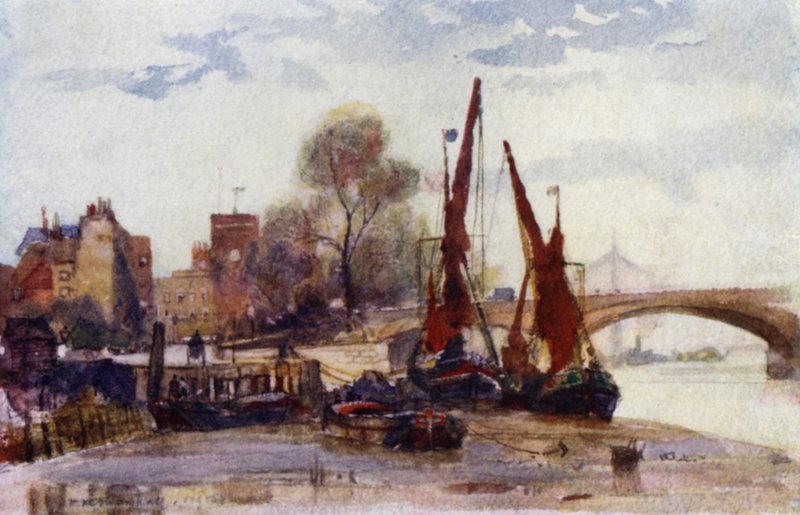 Chelsea Staith (colour litho) 作者 赫伯特·孟席斯（后）马歇尔