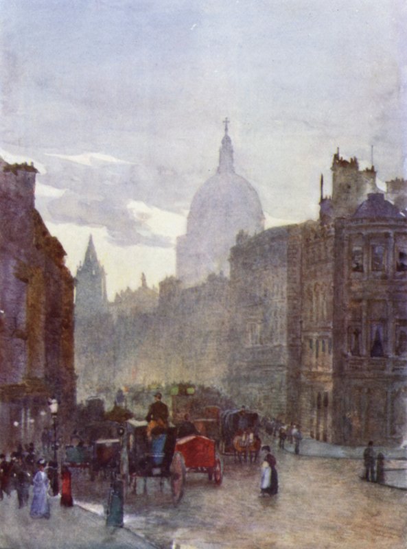 From Cannon Street Station (colour litho) 作者 赫伯特·孟席斯（后）马歇尔